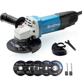 DongCheng angle grinder front view with compact 800W design for versatile metalwork