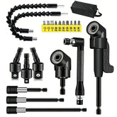 DOOOYU 105-degree right-angle drill attachment enables tight-space access for precise screws.