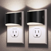 DORESshop LED night light front view in a compact two-pack for safe hallways