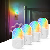DORESshop 8-color RGB night light with wall plug for mood lighting in bedrooms