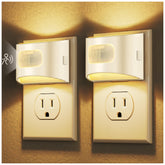 DORESshop LED night light 2-pack plugged into wall for safe night navigation.
