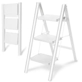 Double Elite 3-step folding ladder in use for safe reach and compact storage