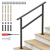 Dovov handrails for outdoor steps with 3-step focus, stable support for entryways.