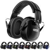 Dr.meter ear muffs folded compact for on-the-go use and storage.