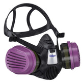 Dräger X-plore 3500 half-mask front view with comfortable seal and wide vision.