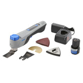 Dremel Blueprint 12V tool on workbench for precision projects.