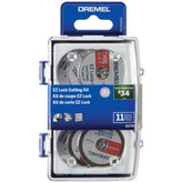 Dremel EZ Lock Cutting Kit case opened showing organized storage