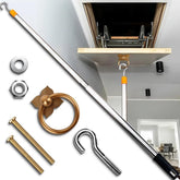 DRESSMAKER Attic Pull-Down Hook Kit with 60-inch steel pole enables smooth attic access