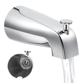 Dreyoo 5-1-4 inch tub spout chrome with diverter highlights classic bathroom style and flexibility