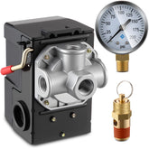 Dreyoo pressure switch front view with four-port design for reliable start-stop control.