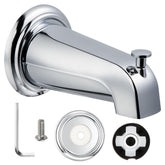Dreyoo slip-on diverter tub spout in chrome for tub-to-shower conversion