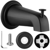 Dreyoo slip-on diverter tub spout with matte black finish for a stylish bathroom upgrade.
