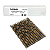 Drill Hulk quarter-inch cobalt bit set in case for hard metal drilling