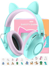 Dr.meter kids earmuffs folded for easy travel and storage.