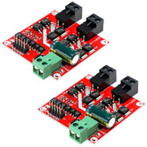 DROK DC motor driver with dual H-bridge for precise two-motor control.