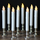 DRomance 9-inch flameless window taper candles illuminate glass without fire risk
