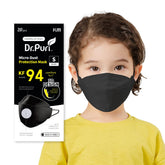 Dr.Puri KF94 kids mask black small packing for hygienic everyday use