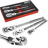 DSBYKJ elbow ratchet set overview with three sizes and swivel head for versatile access.