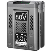 DTK 3500mAh 80V battery held in hand for easy replacement.
