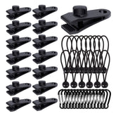 Dualshine tarp clamps heavy-duty lock grip close-up showing secure tarp attachment