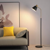 dujunlinghang dimmable black vintage floor lamp with gooseneck providing precise reading light