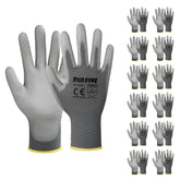 DULFINE safety gloves with PU-coated palm highlight enhanced grip for dry tasks.