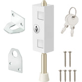 Dunzy sliding door lock rectangle on a glass door, enhancing security