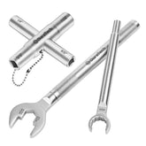 DURATECH 3-in-1 plumber wrench in use for faucet fitting and stops