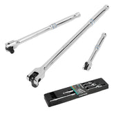 DURATECH 3-piece breaker bar with rotatable head for flexible reach