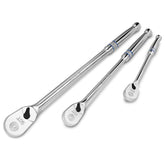 DURATECH 3-piece ratchet set with 1/4 drive, polished finish for tight spaces