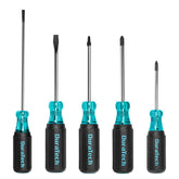 DURATECH 5-piece S2 steel screwdriver set with PH1 PH2 tips for durable professional use.