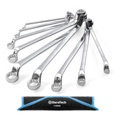 DURATECH offset box wrench set with metric sizes and 75-degree offset for tight spaces.