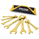 DURATECH super-thin open end wrenches in rolling pouch for compact storage