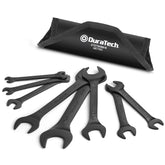 DURATECH super-thin open-end wrenches eight-piece in roll pouch for easy organization