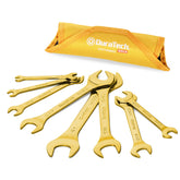 DURATECH super-thin open end wrenches with rolling pouch for portability