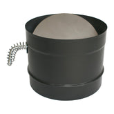 DuraVent 8in damper section in-line installation for stove venting