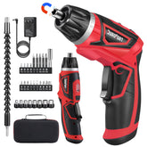 DuroFort cordless screwdriver with LED light for precise tightening in front view