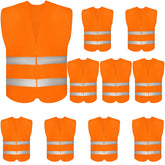 DUSKCOVE high-visibility vest neon orange front view for day and night safety