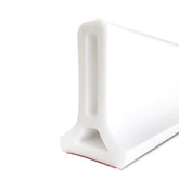 Duzzy 67-inch collapsible shower dam, front view, long barrier for effective water containment.