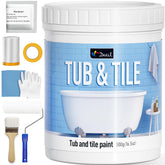 DWIL tile paint kit bottle and brush for easy home refinishing
