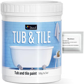 DWIL tub tile paint bottle close-up showing durable acrylic coating