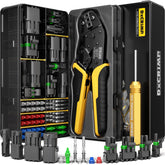 DXCRIMP Weather Pack housings provide reliable, weatherproof pin connections.