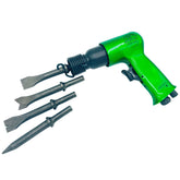 Dynamic Power short-barrel air hammer kit front view for portable metal shaping.