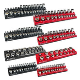 EACELIY magnetic socket organizer front view shows organized sockets at a glance.