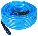EADUTY heavy-duty reinforced polyurethane air hose 1/4x100ft in blue, ideal for durable long runs.