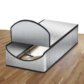 Eapele attic stairs insulation cover assembly seals gaps to reduce heat loss.