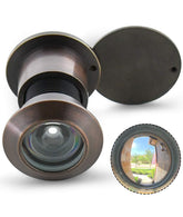 Earl Diamond brass peephole with 220-degree view for clear door visibility
