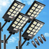 Easebri solar street light with bright 5730 LEDs improves outdoor visibility.