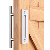 EaseLife 12-inch sliding barn door pull bar in brushed finish