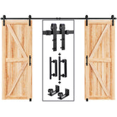 EaseLife 12ft double-track kit for smooth, quiet barn door operation.
